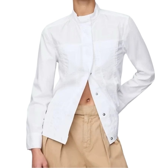 GAP Jackets & Blazers - Gap x HFR Harlem’s Fashion Row Structured Shirt Jacket S Rich Fresh Snap White